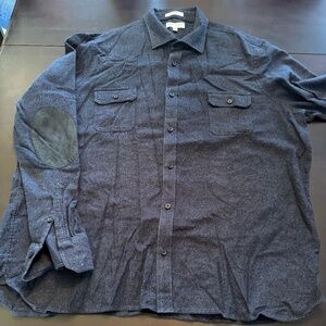 Mens Button Down herringbone Cotton Flannel